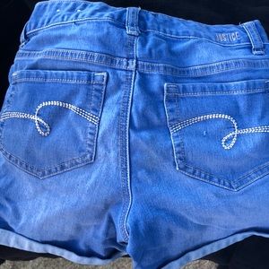 Blue jean shorts from justice